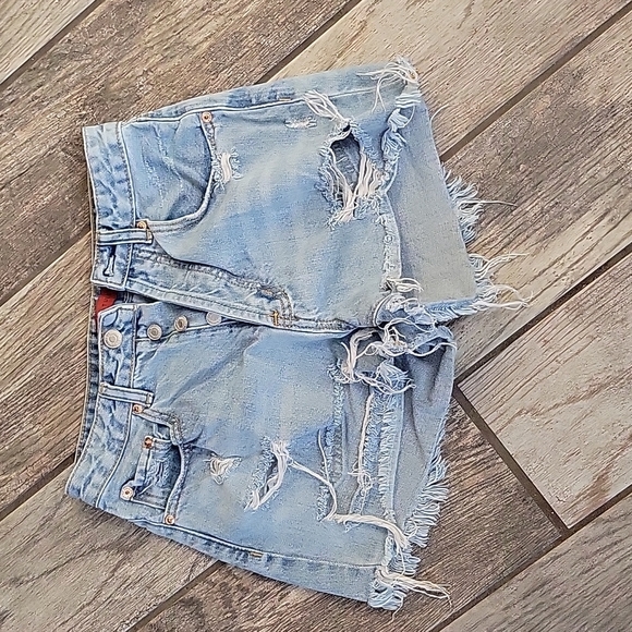 Signature8 Pants - CUT Off Button Fly Denim Jean Shorts Size Small